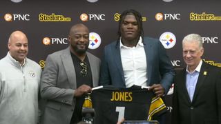 Steelers’ 2023 First Round Pick Broderick Jones Explains Decision Behind Jersey Number (Broderick Jones). Photo by Steelers.com